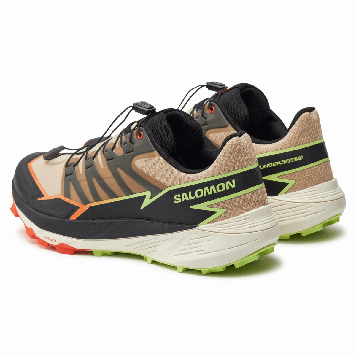 Essential Fit Salomon Men's Thundercross Safari/Red Orange/Sharp Green