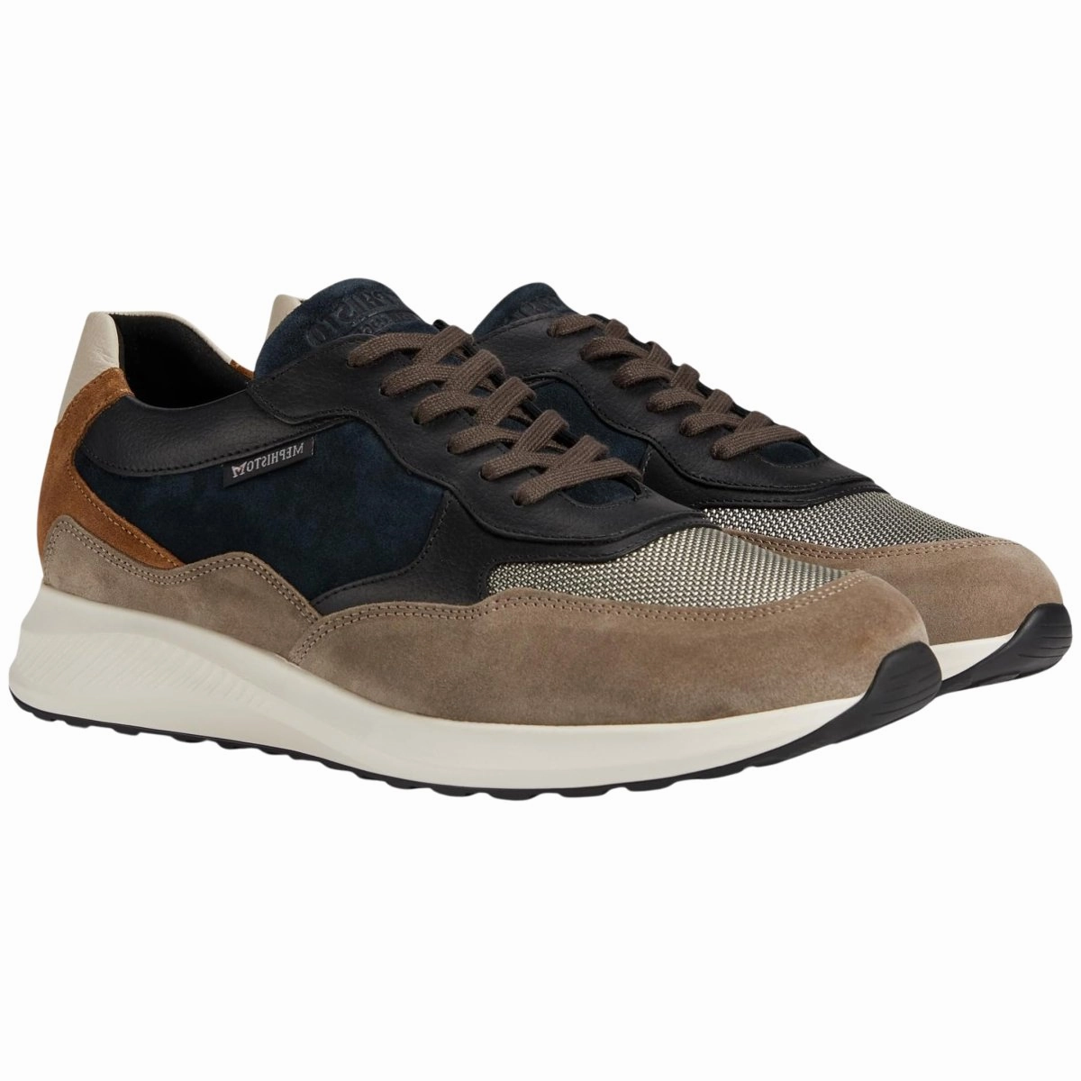 Mephisto Men's Driss Warm Grey/Multi Abrasion Proof Toe Guard Spring Bounce