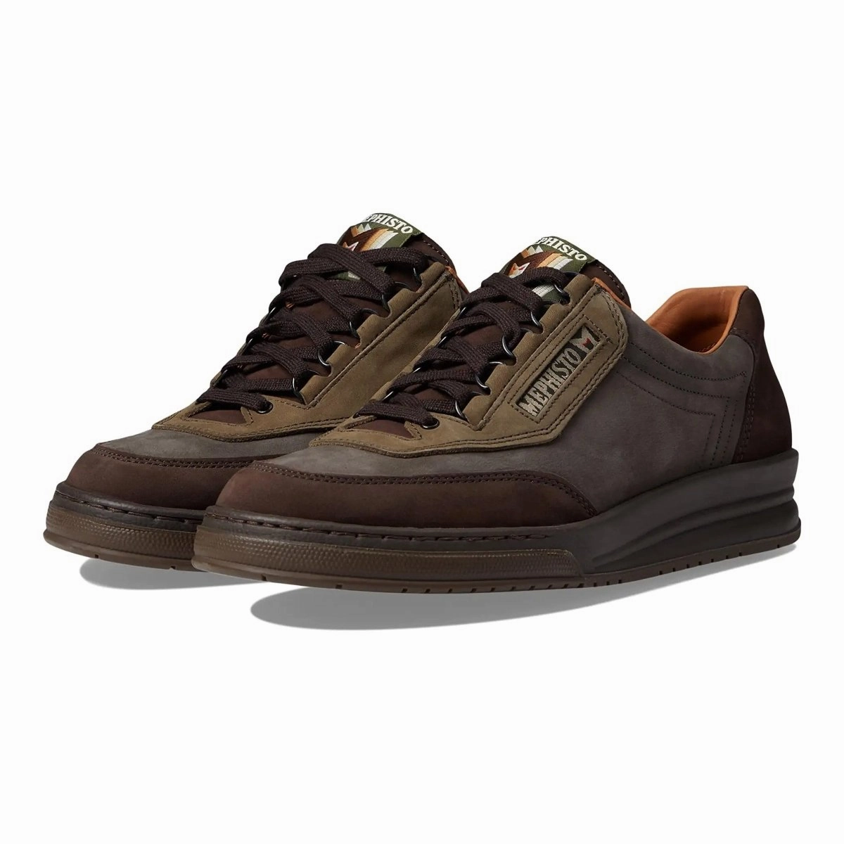 Mephisto Men's Match Brown Nomad Multi Nubuck Lockdown Strap