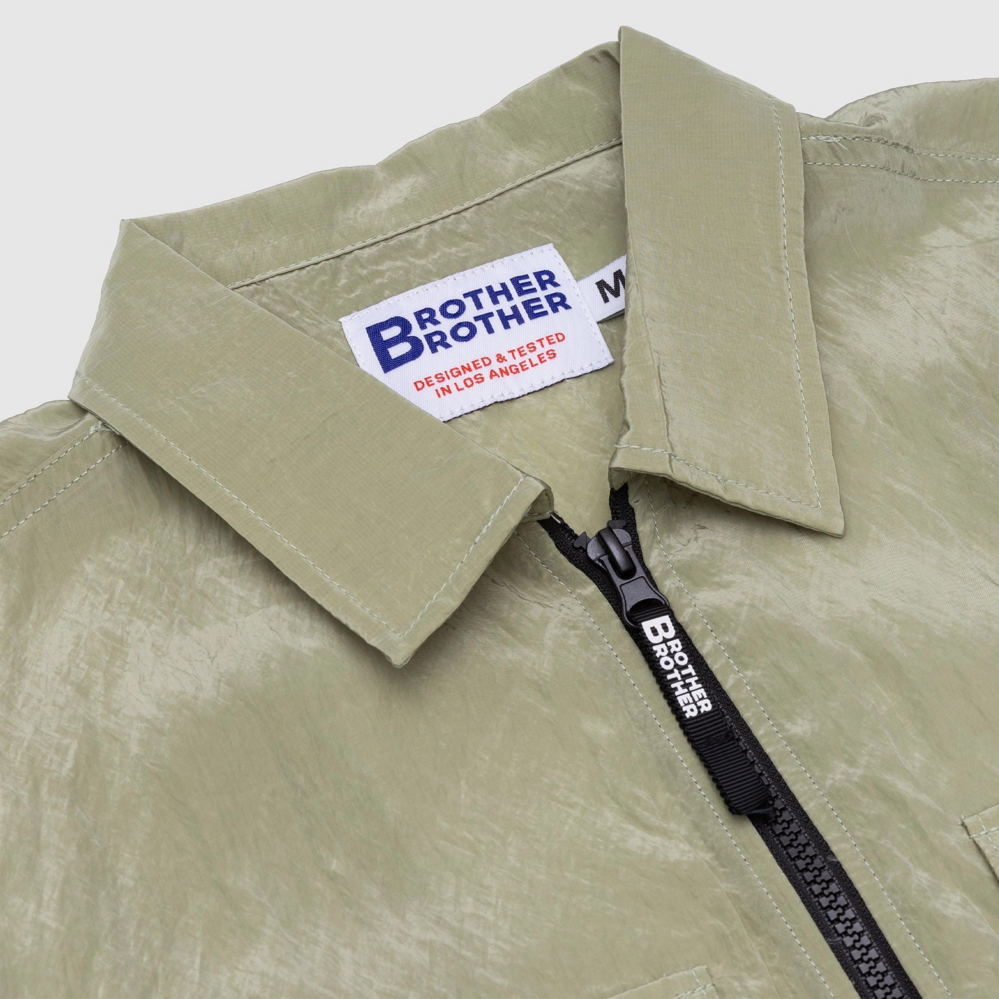 METALLIC NYLON 4 POCKET ZIP SHIRT Interview Ready Bold colors