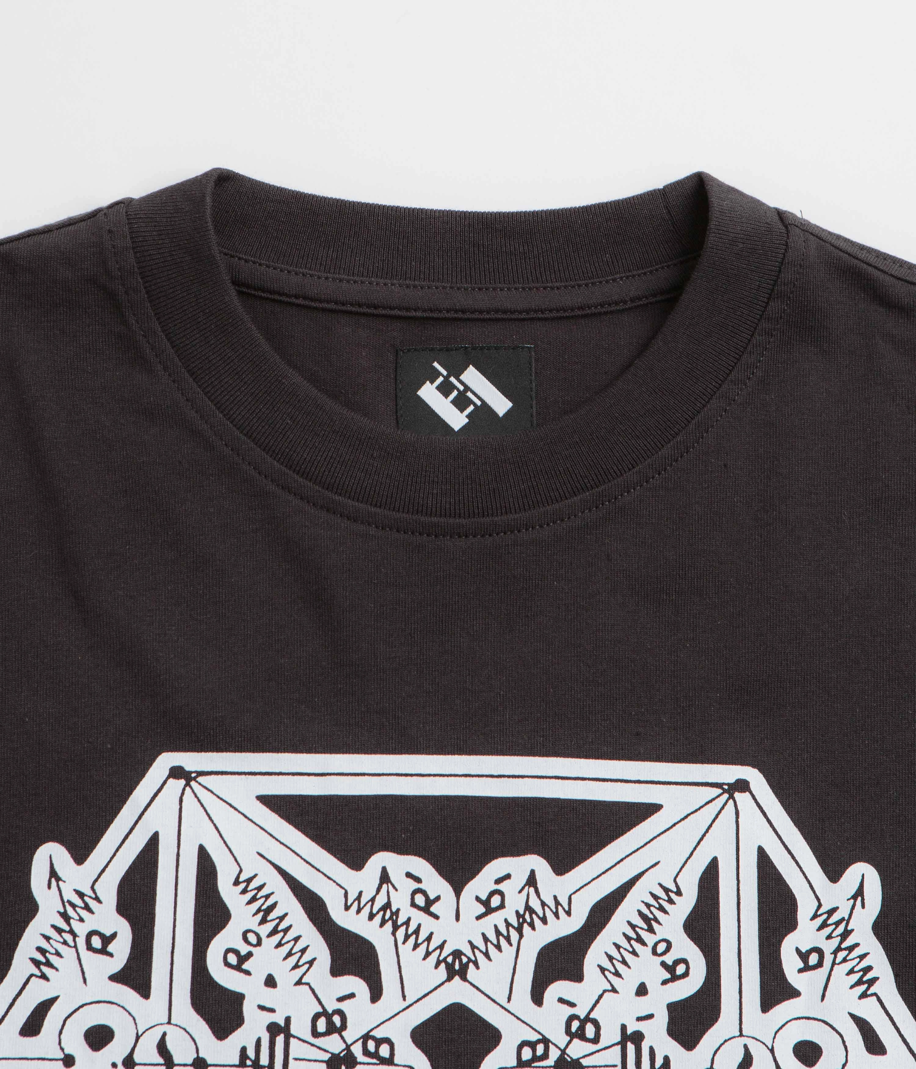 Organic Cotton The Trilogy Tapes Envelope Goat Long Sleeve T-Shirt - Black