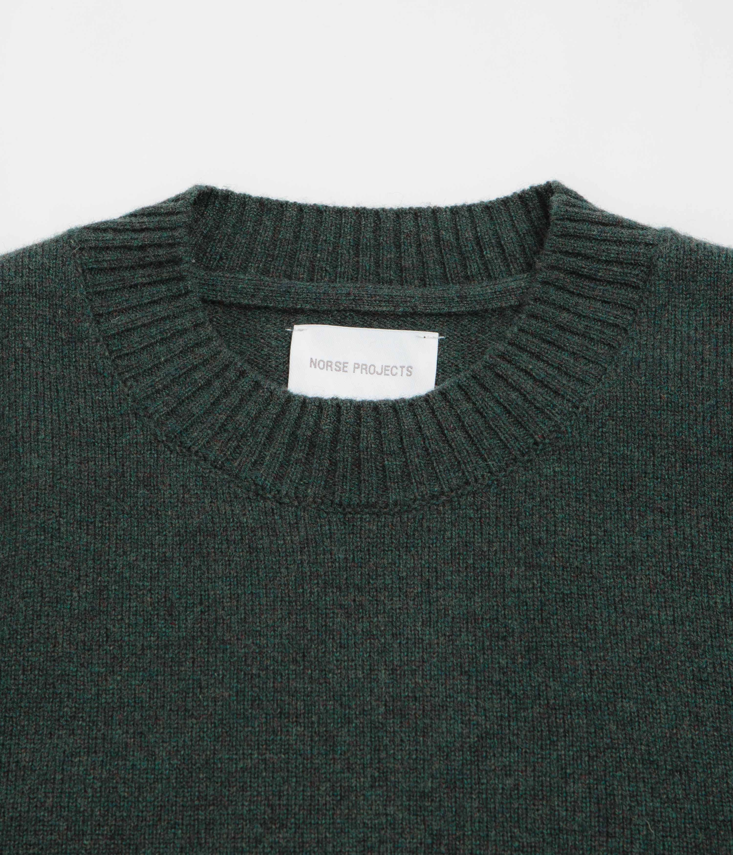 Festival wear Travel Essential Norse Projects Standard Merino Crewneck Sweatshirt - Forrest