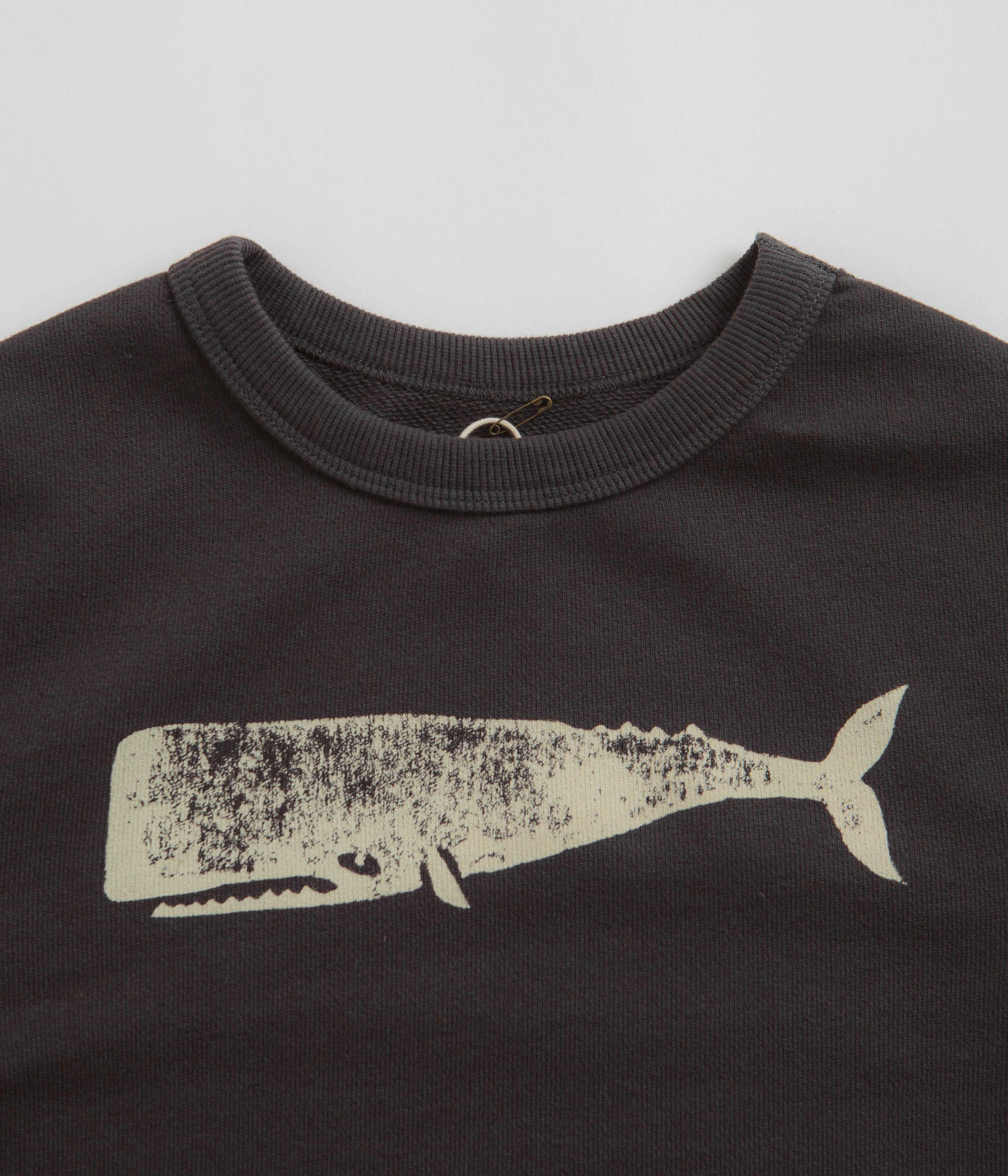 Mollusk Kids Whale Crewneck Sweatshirt - Faded Navy Chill Apparel