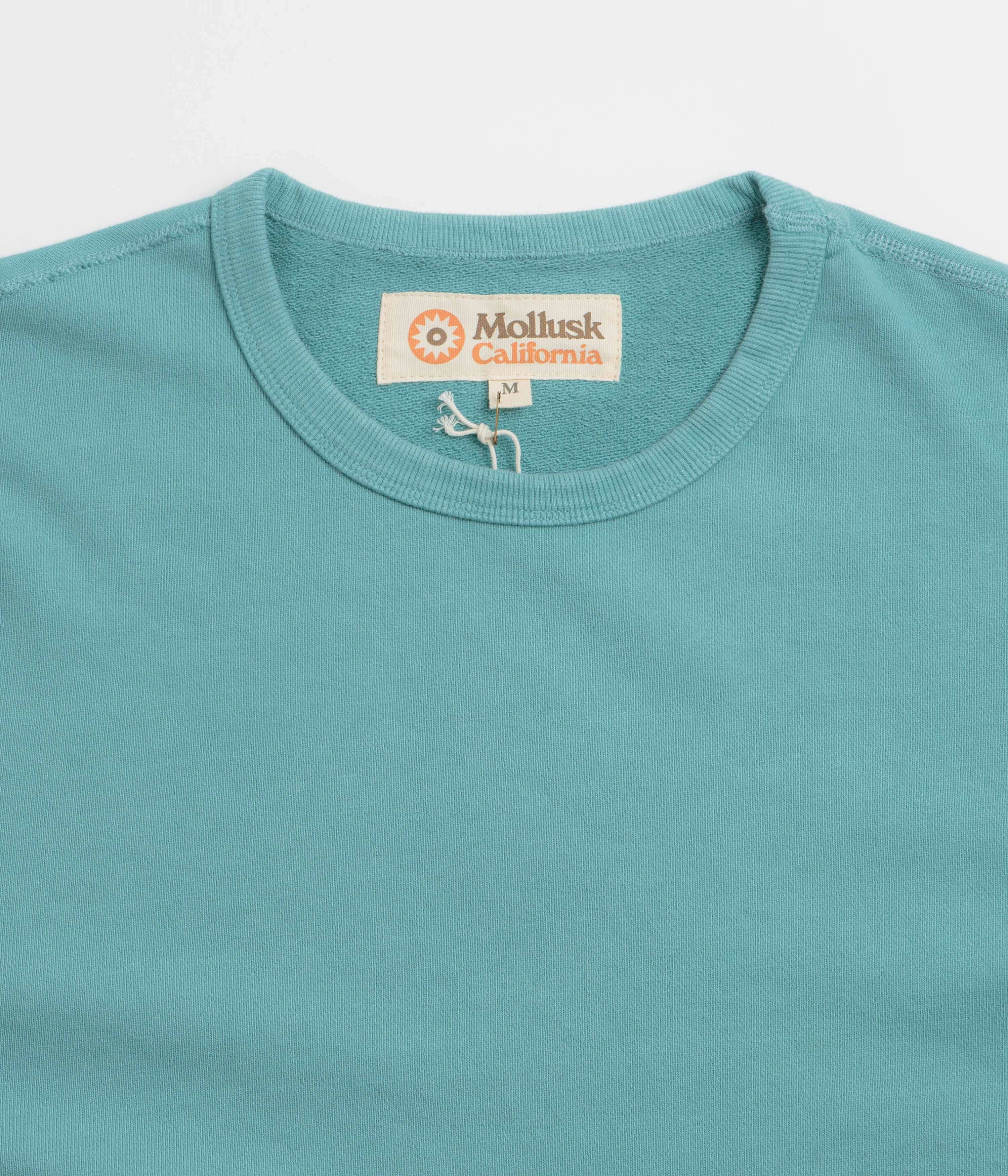 Mollusk Max Crewneck Sweatshirt - Faded Sapphire Easy to store Fresh Relaxed