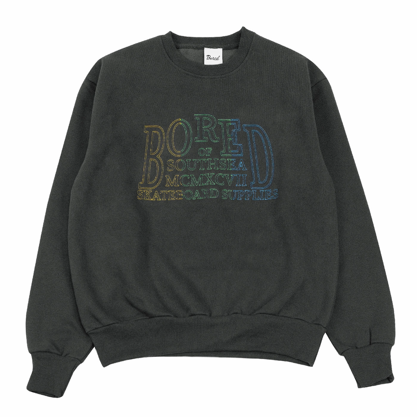 Bored of Southsea MCM Heavyweight Crew Sweatshirt - Charcoal product marbled pattern