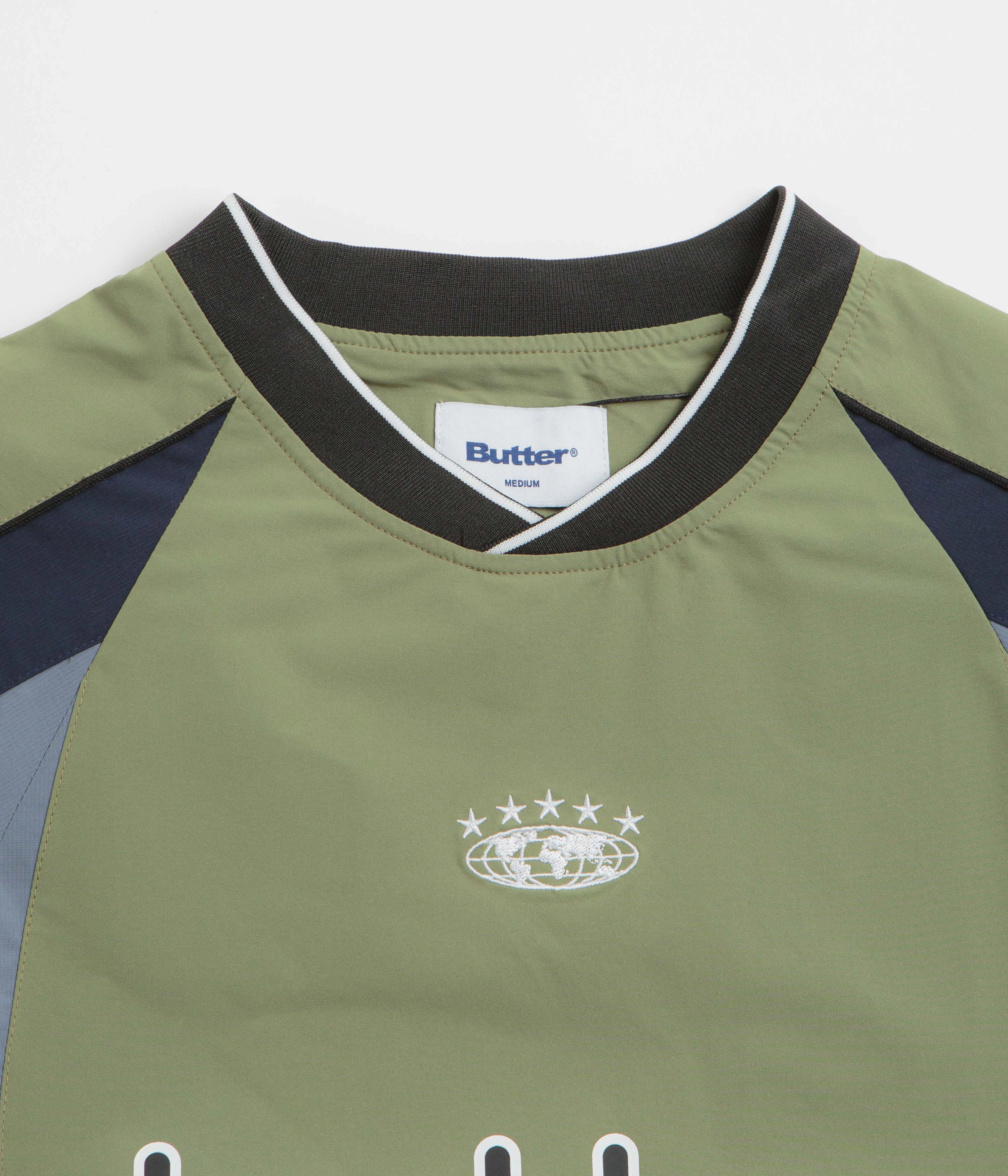 product festival wear fun Butter Goods Ridge Sport Crewneck Sweatshirt - Sage