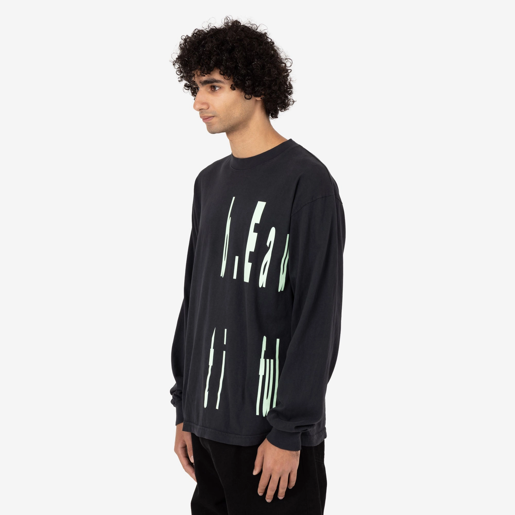 Suspenders Heels b.Eautiful Left Logo Long Sleeve Shirt / Black