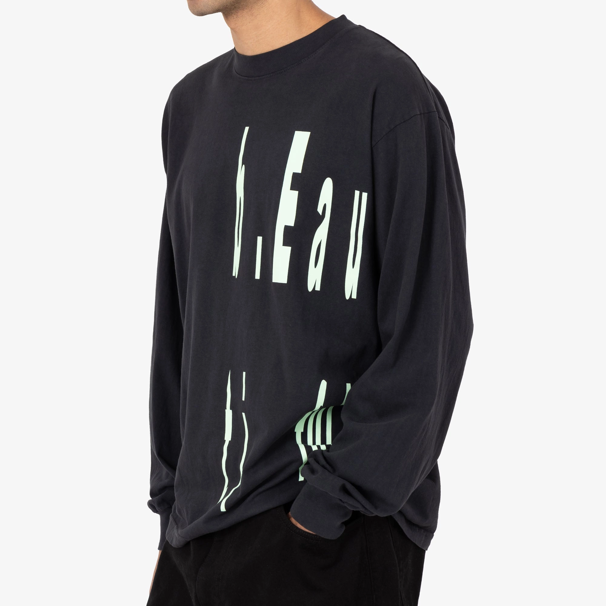 b.Eautiful Left Logo Long Sleeve Shirt / Black badminton