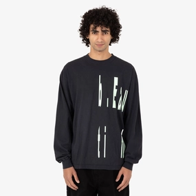 two-piece rural climate b.Eautiful Left Logo Long Sleeve Shirt / Black