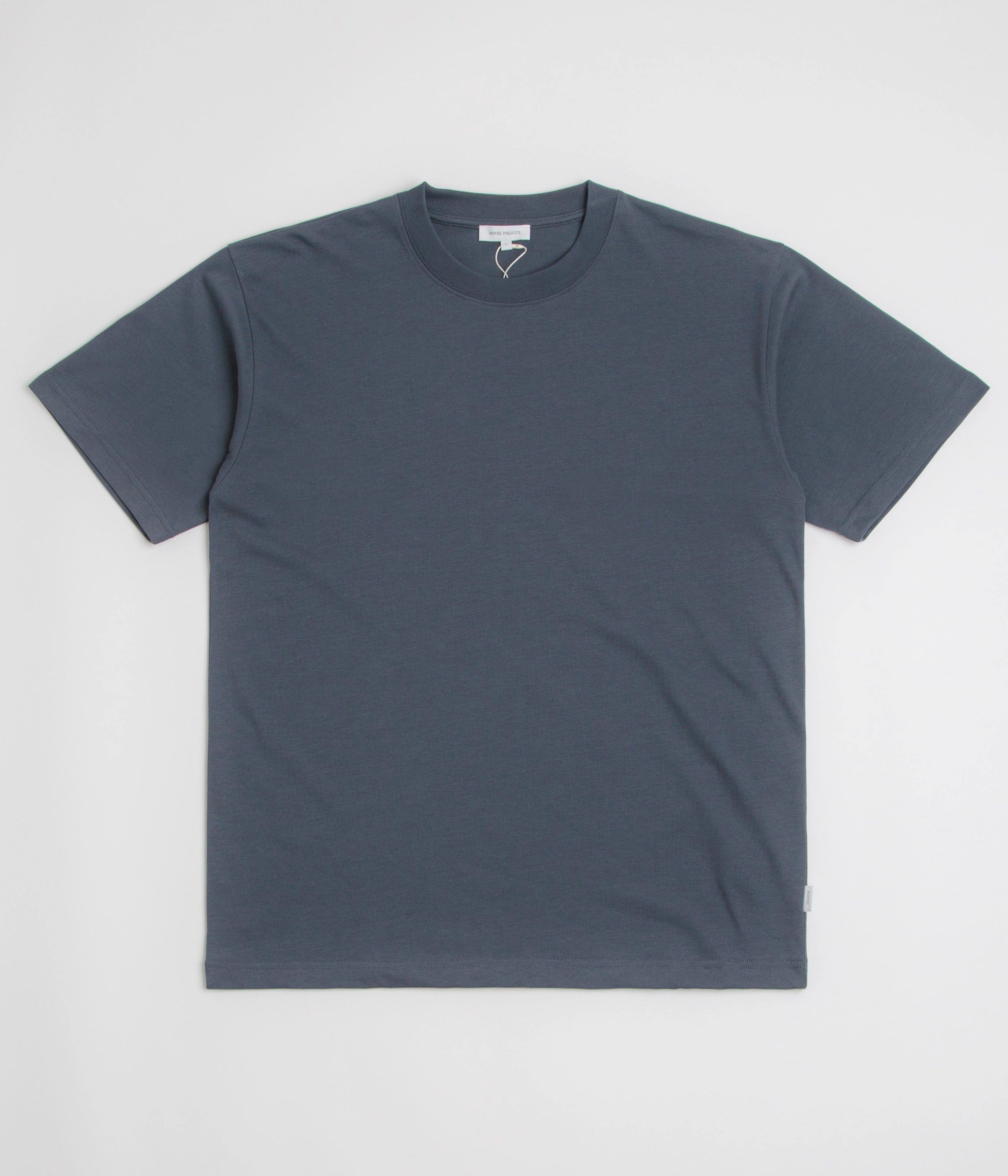 Norse Projects Standard Heavy Loose T-Shirt - Orion Blue Embroidered Details
