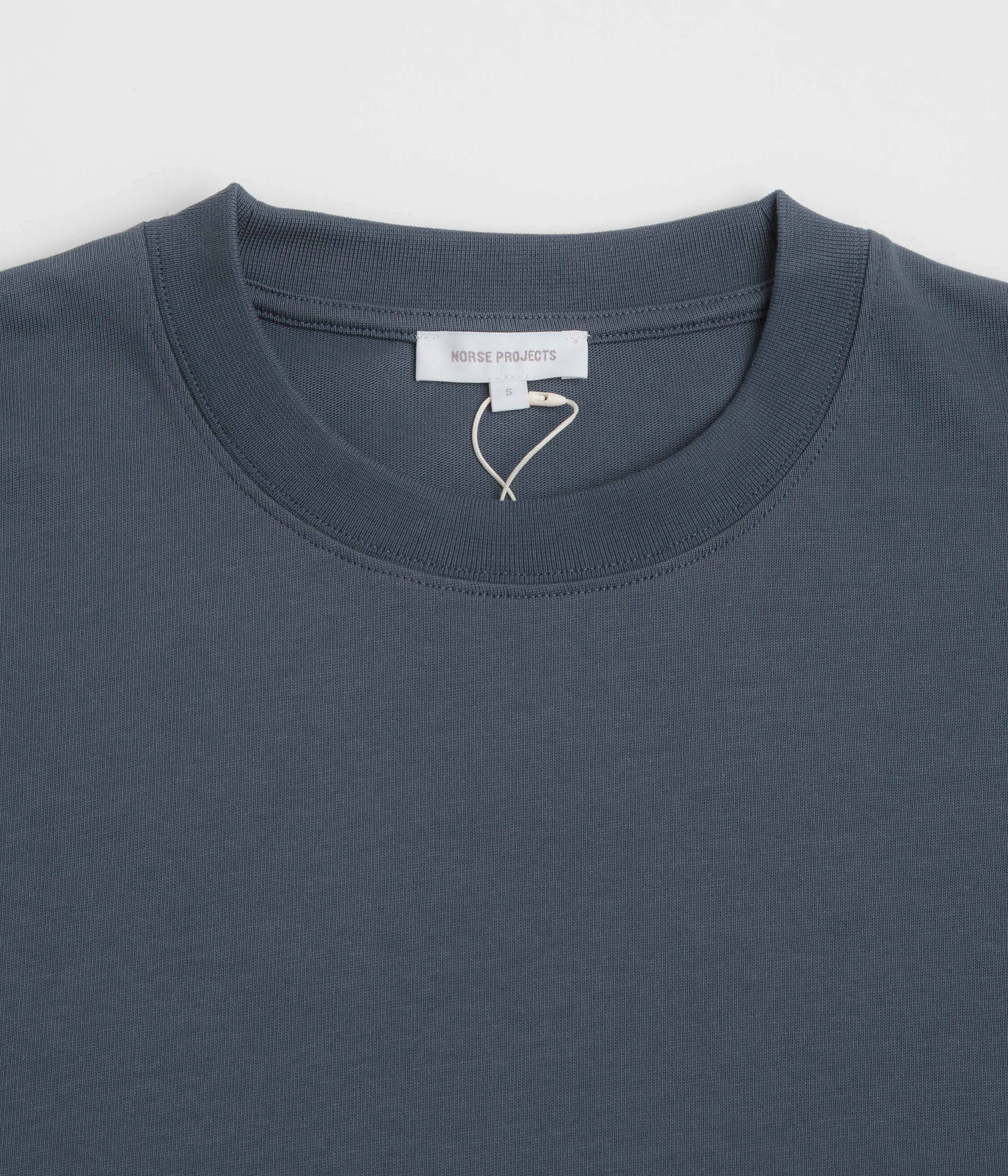 Norse Projects Standard Heavy Loose T-Shirt - Orion Blue Narrow waistband