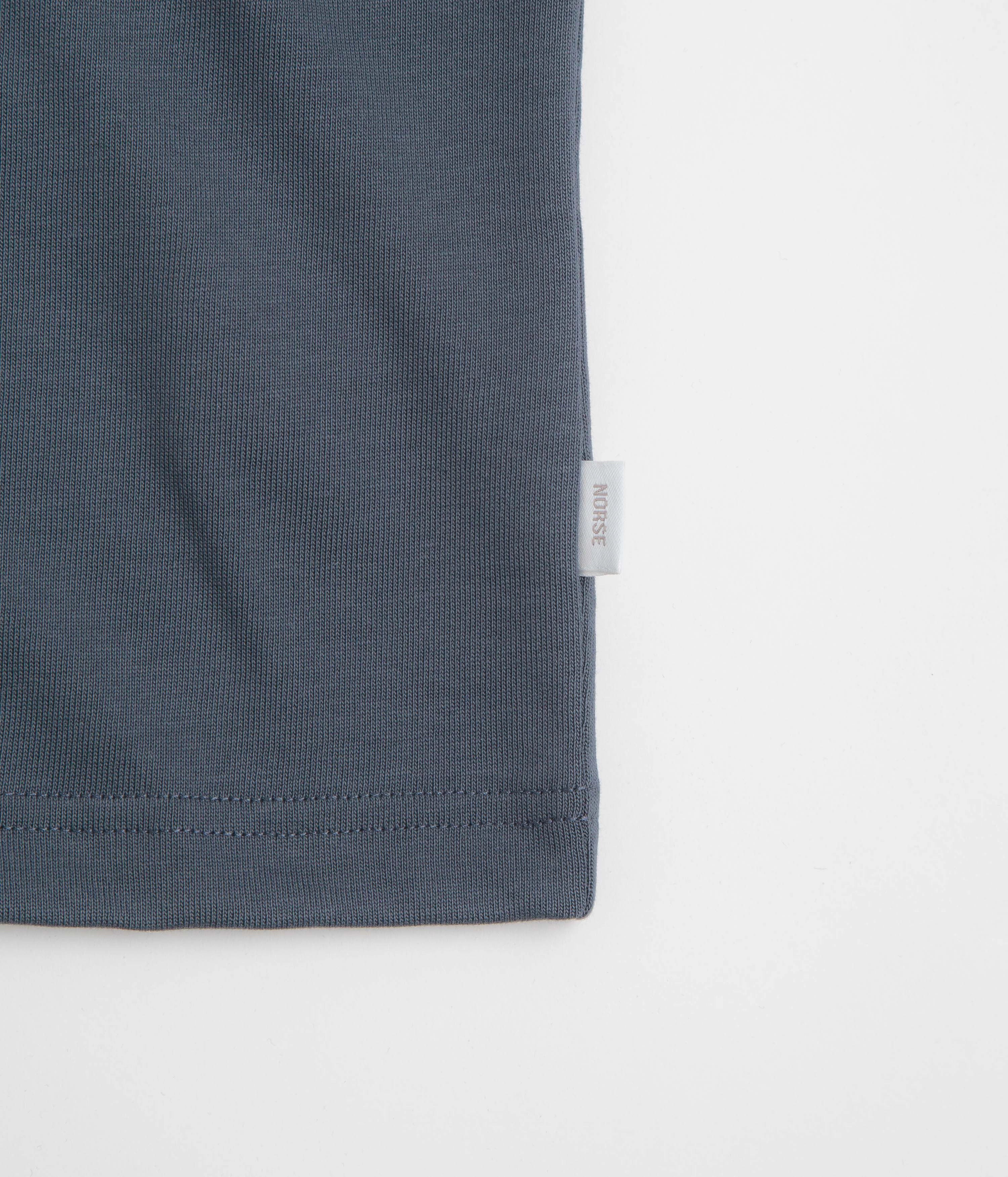 Norse Projects Standard Heavy Loose T-Shirt - Orion Blue rural climate Resilient Collar Interlining