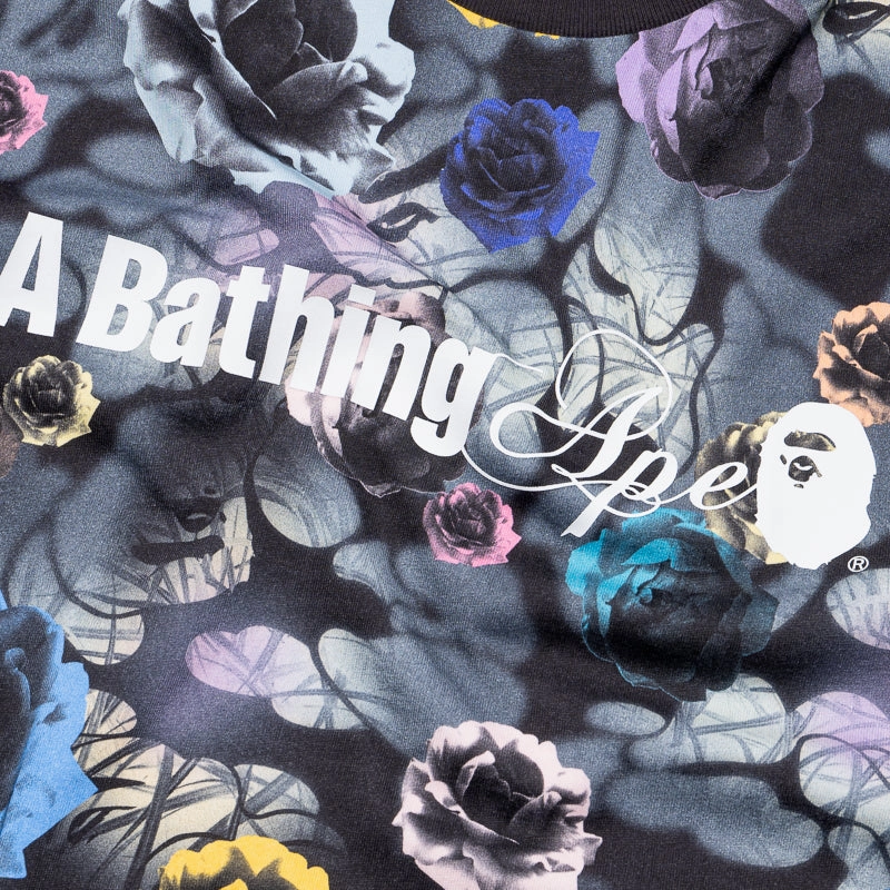 A Bathing Ape Floral Camo Logo Tee - Black Anti Pilling Finish social venue event