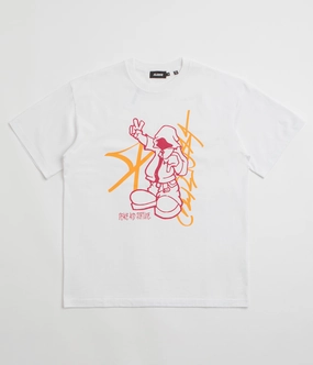 kids XLarge Peace And Fortune T-Shirt - Pigment Dyed White