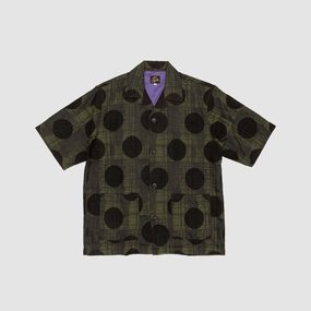 Boho chic PLAID & POLKDOT JAQUARD CABANA SHIRT