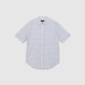 WAVY STRIPED SHIRT Smooth Zipper Design