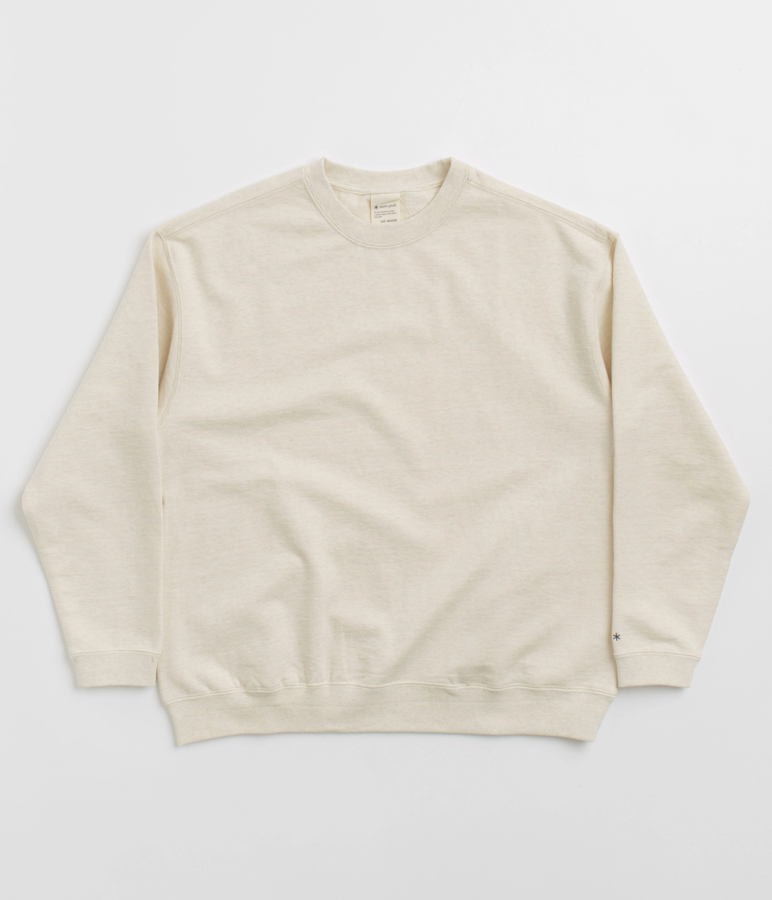 ideal for birthdays Versatile Design Snow Peak Recycled Cotton Crewneck Sweatshirt - Oatmeal
