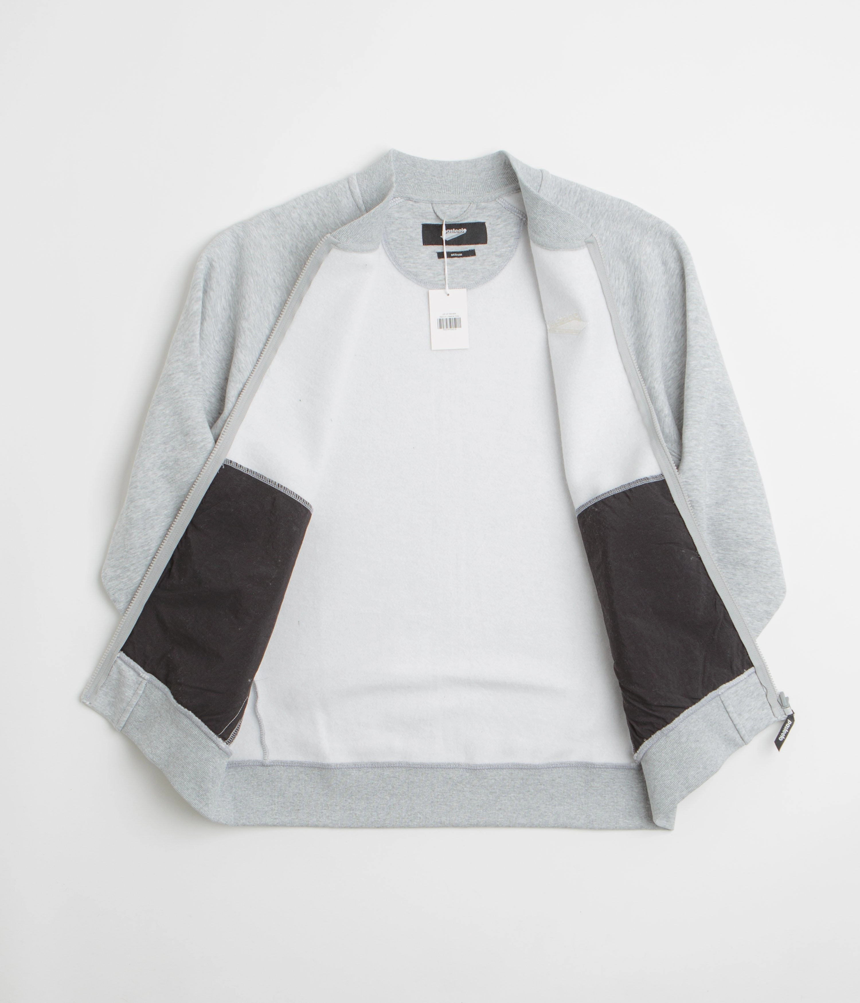 Pasteelo Zip Up Trainer Sweatshirt - Heather Grey Active Wearable