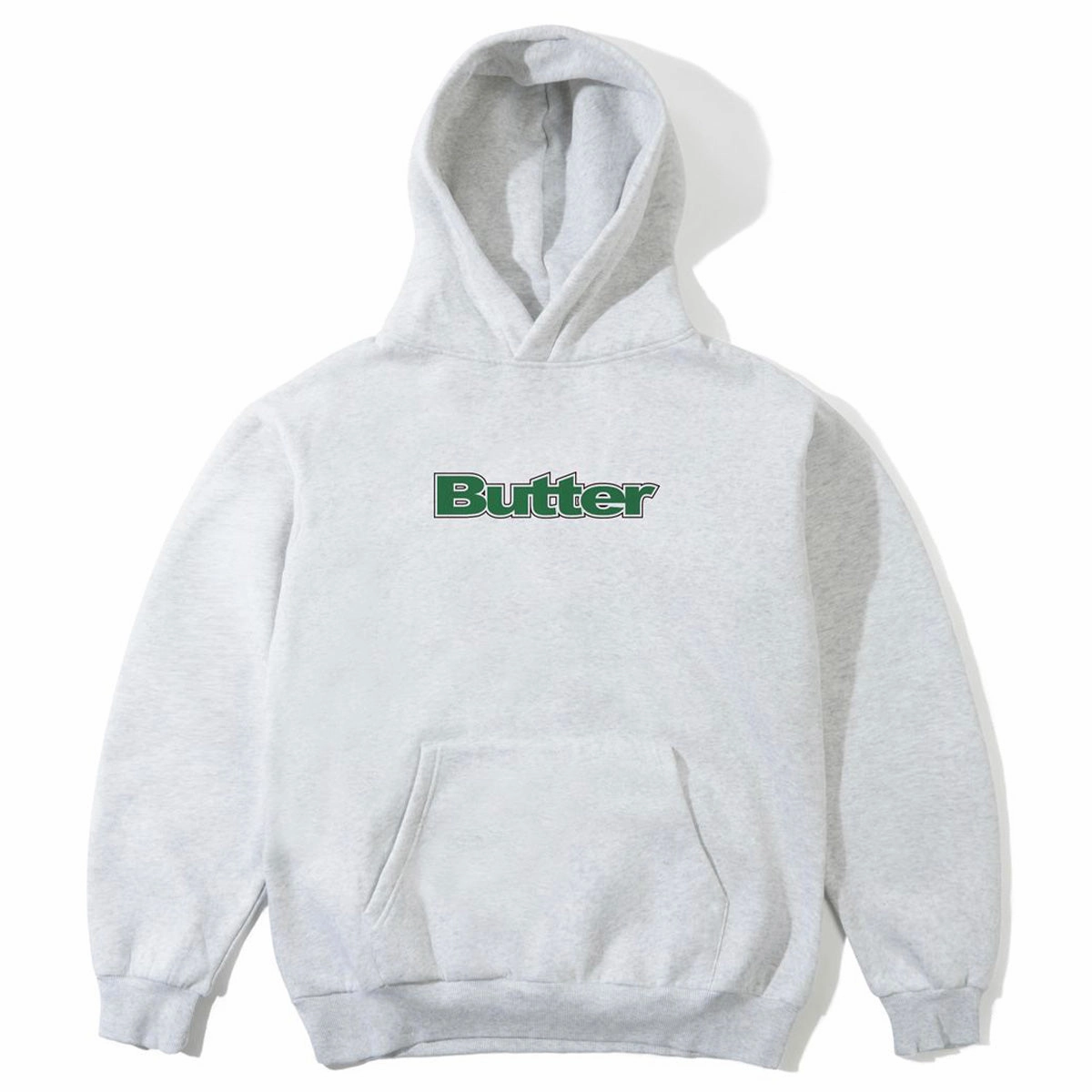 Reinforced Hem Butter Goods - Outline Logo Hoodie Ash