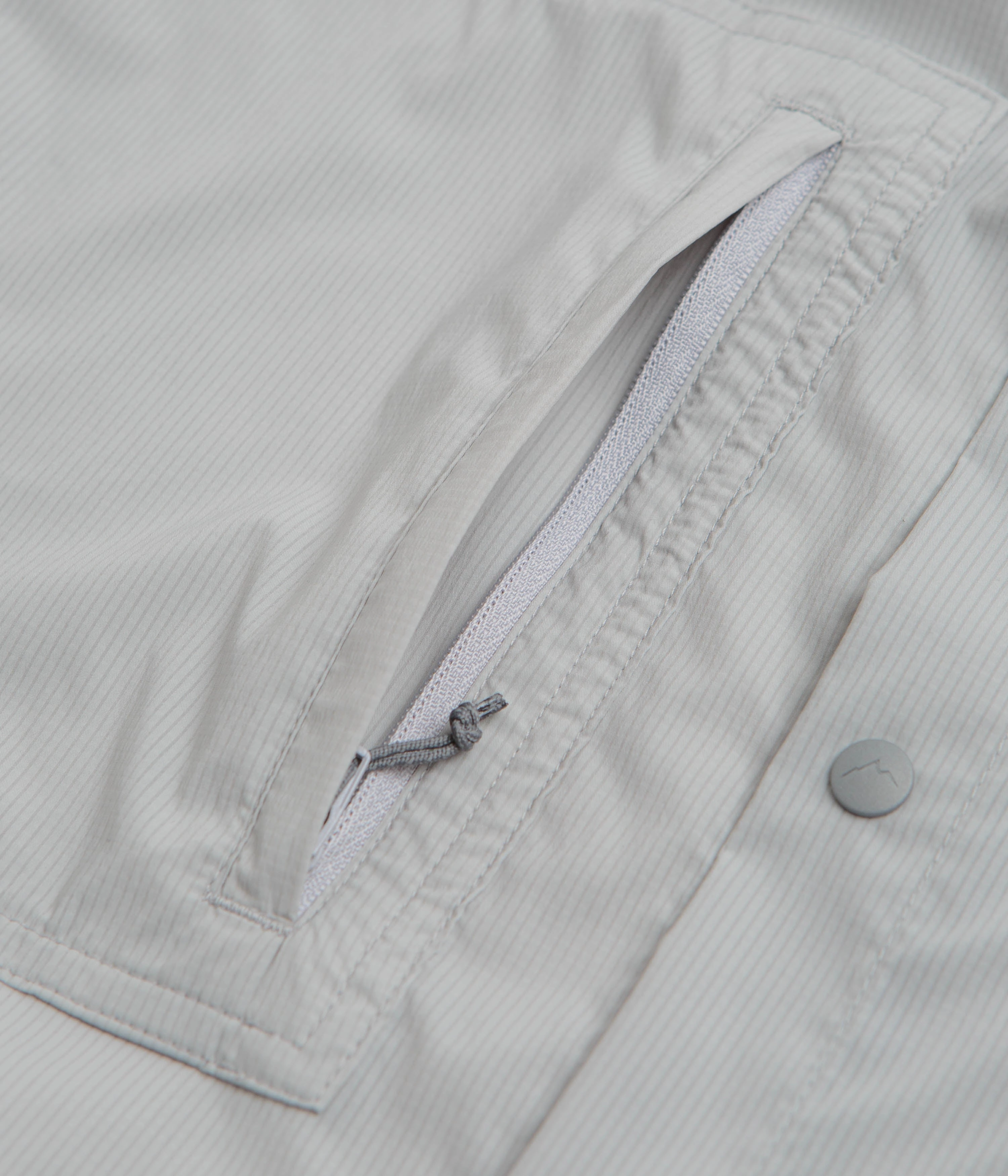 Bold Pattern Non Iron Fabric Cayl Stretch Nylon Hiker Shirt - Light Grey