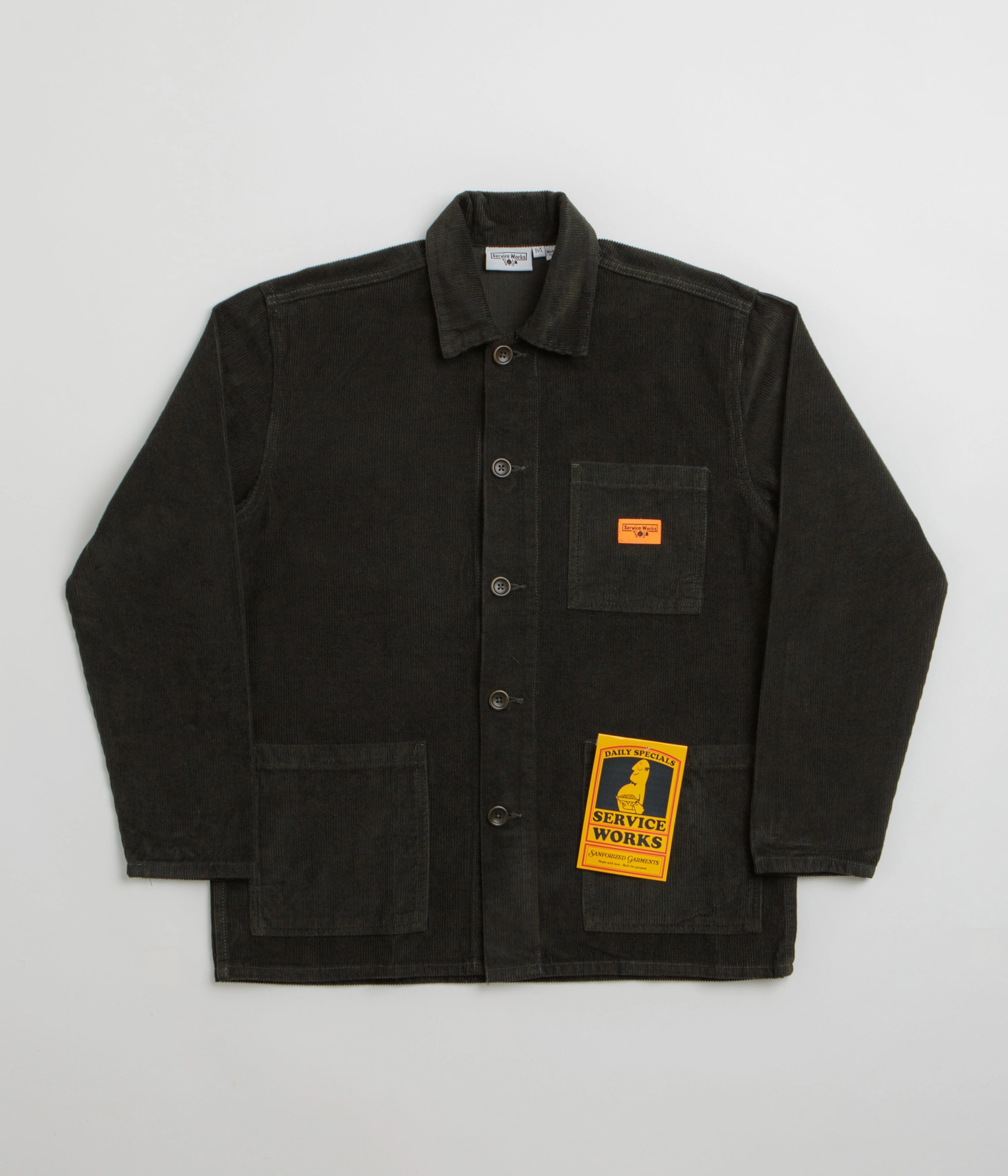 Wrinkle-Free Handcrafted Detail Service Works Corduroy Chore Shirt - Coppice