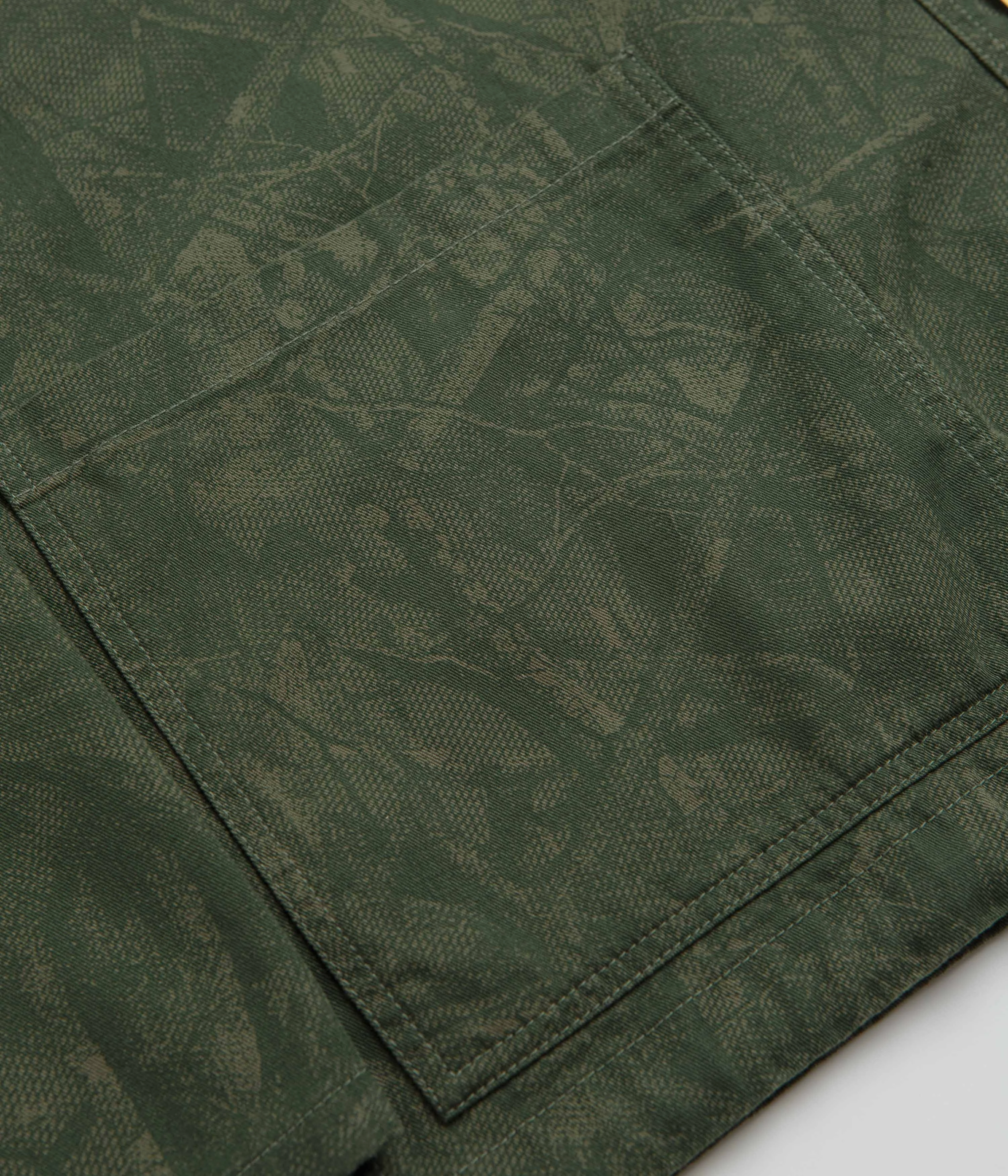 Treasure Service Works Xerox Camo Market Smock Jacket - Olive