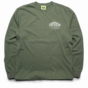 family venue event Printed motif Supervsn Self Realization L/S Tee - Moss