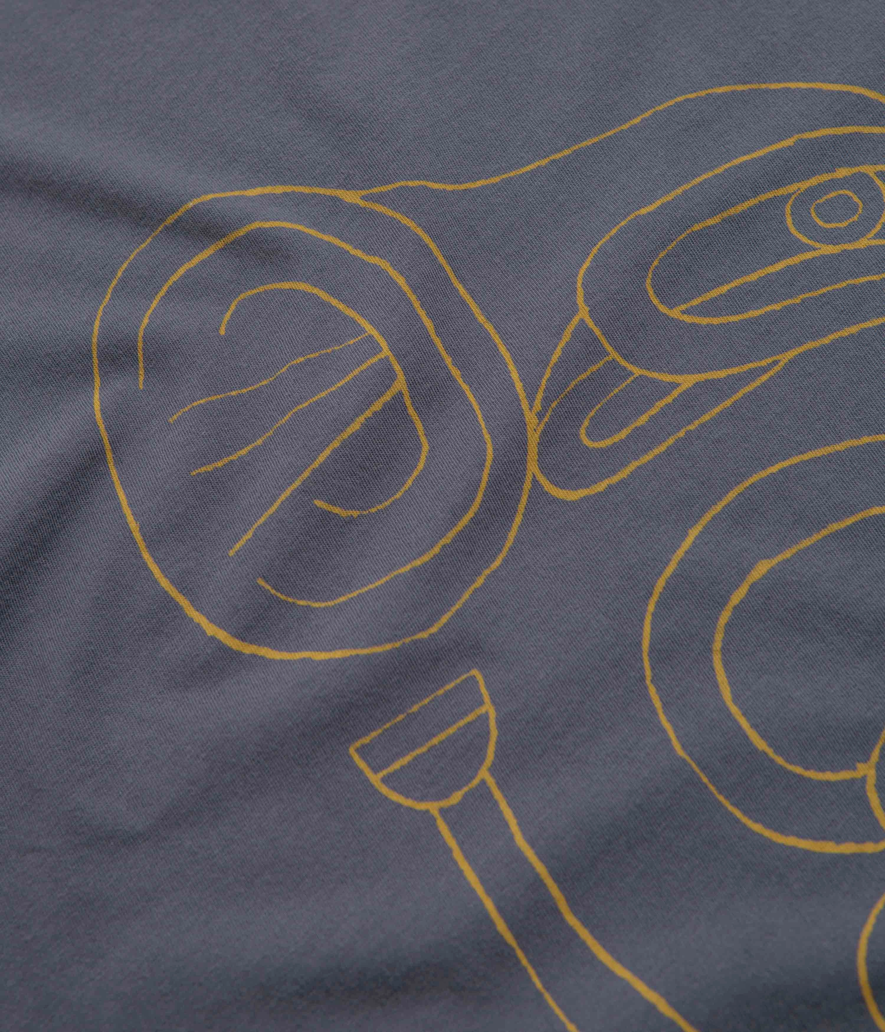 short size Mollusk Horny Horn T-Shirt - Faded Navy