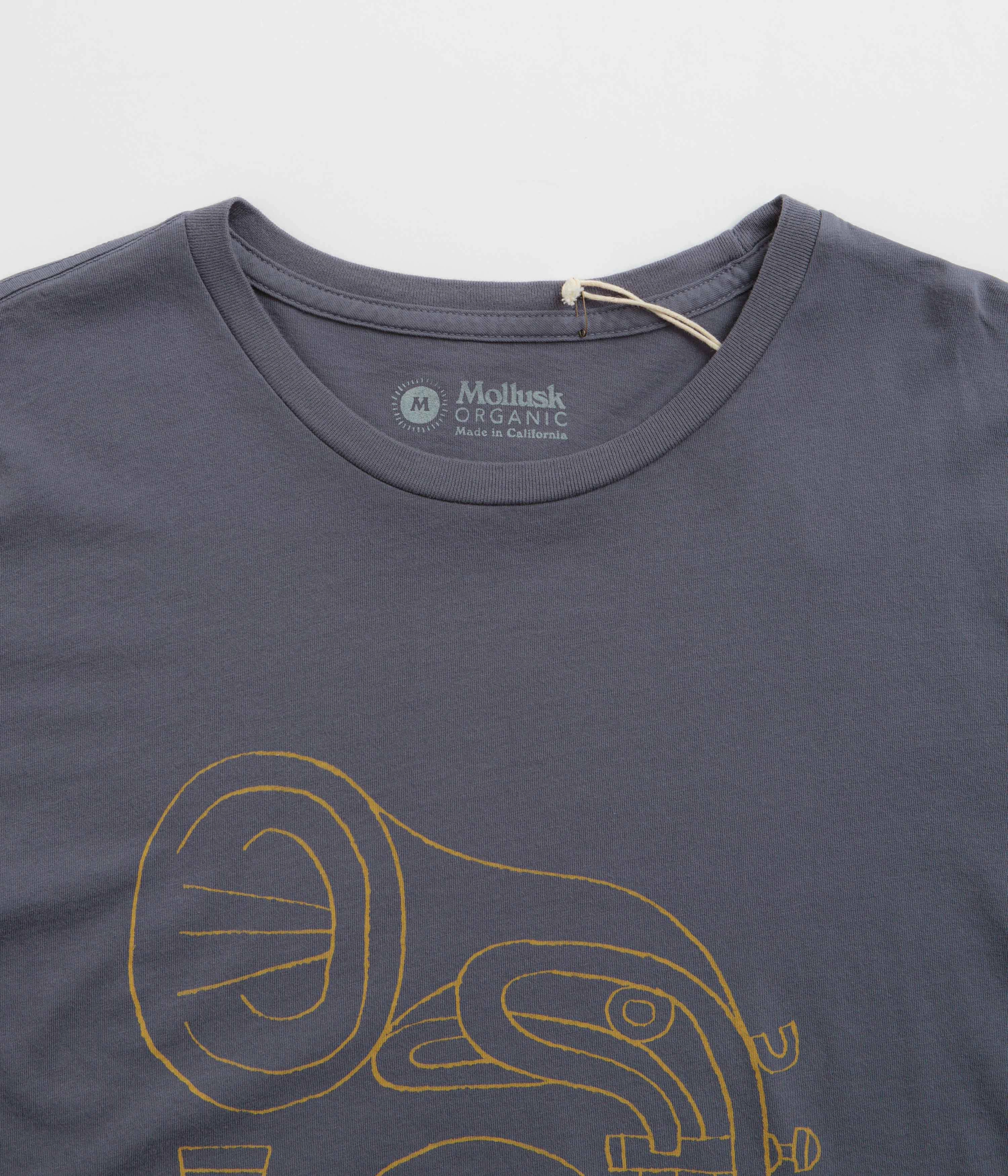 Edgy Mollusk Horny Horn T-Shirt - Faded Navy