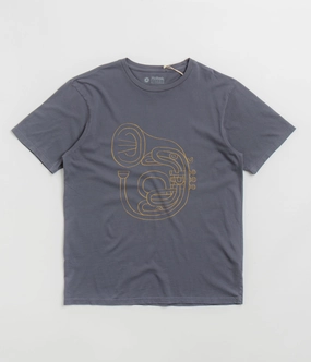 gym gear Mollusk Horny Horn T-Shirt - Faded Navy