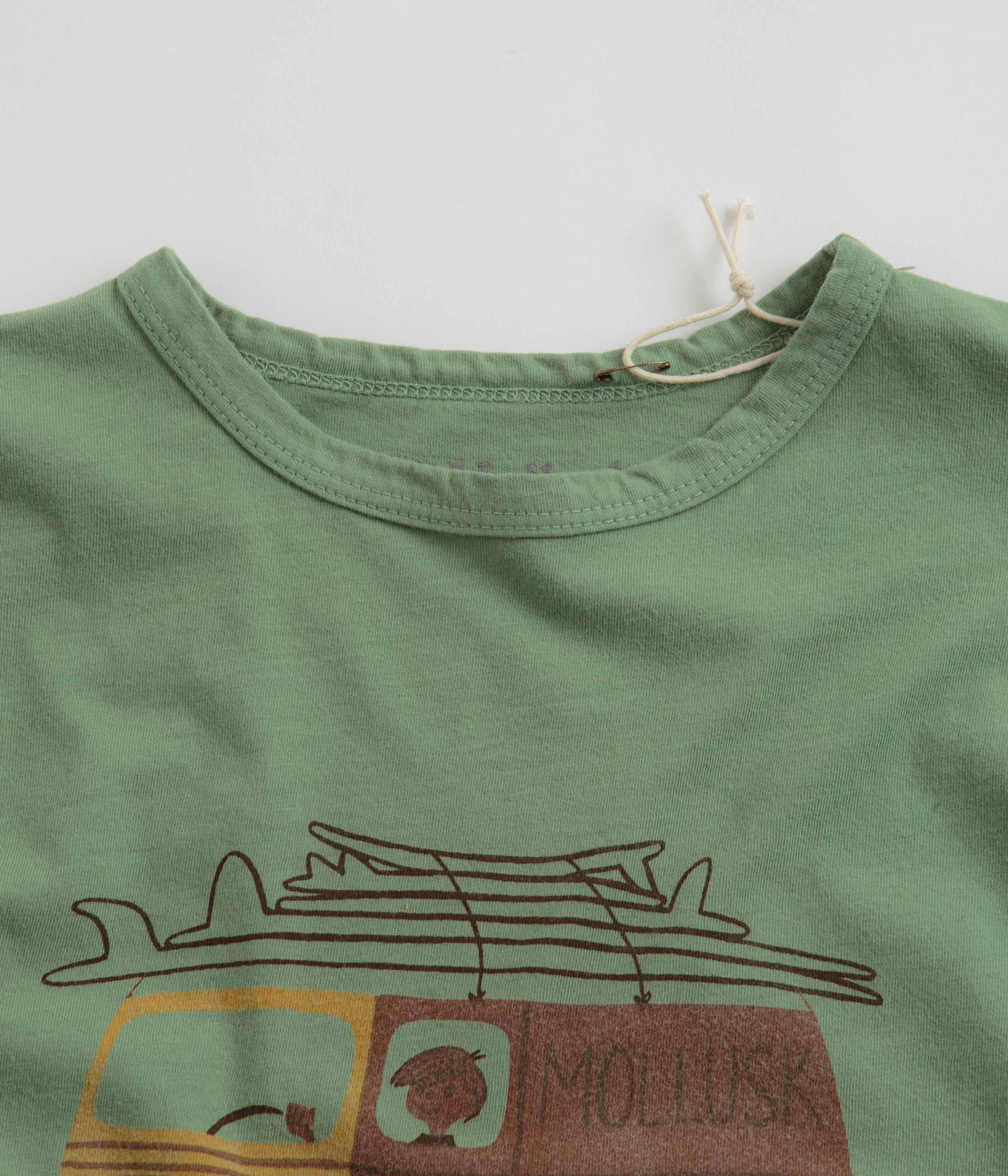 theme park Retro Style Mollusk Kids Van T-Shirt - Trinity Green