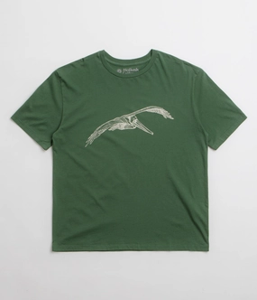 rolled sleeves Thermal Insulation Mollusk Pelican T-Shirt - Rover Green