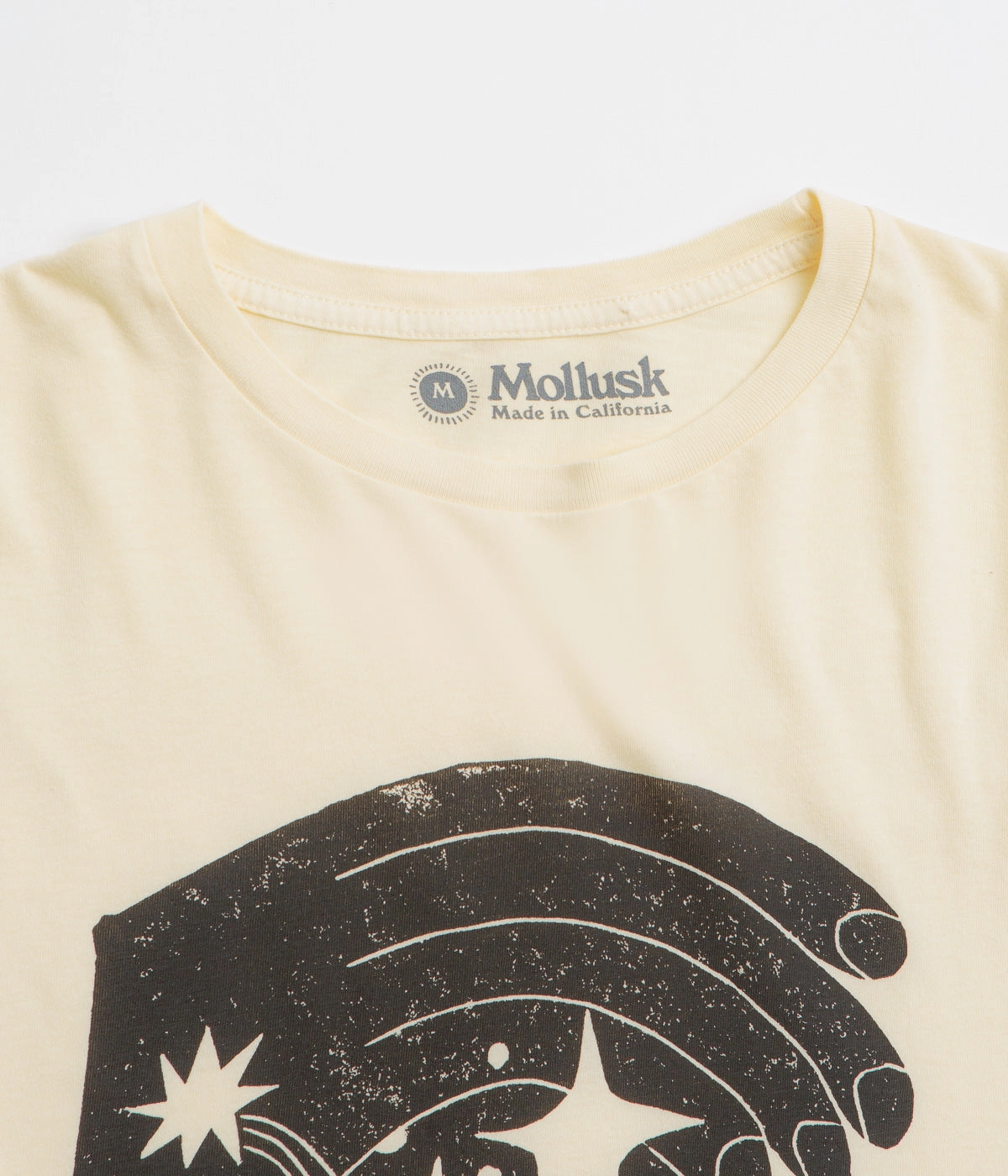 Boat Neck Mollusk Space Hands T-Shirt - Super Natural