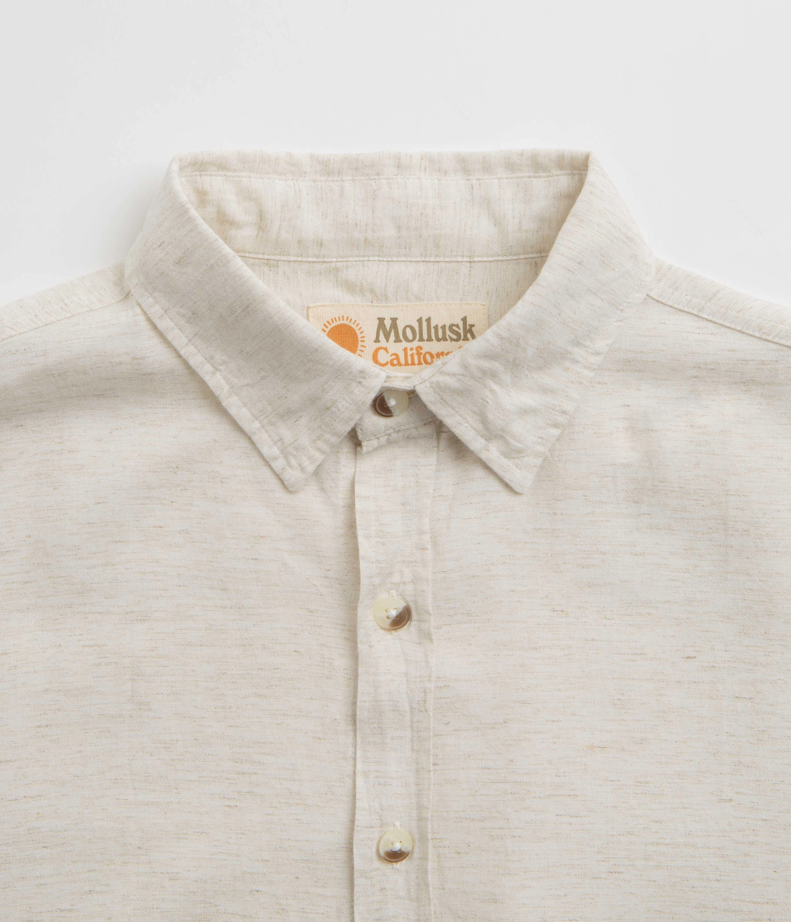 Mollusk Summer Shirt - Natural Chambray All Day Comfort Tech Comfortable Look