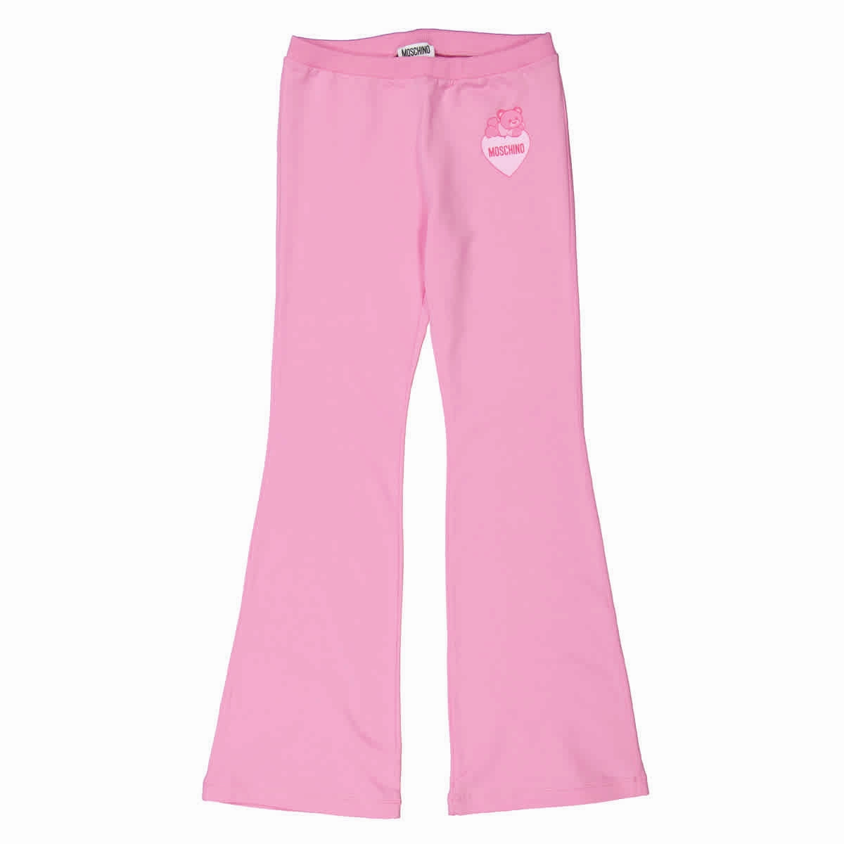 Durable Utility Pocket Reinforcement Moschino Girls Teddy Bear-Motif Cotton Blend Track Pants