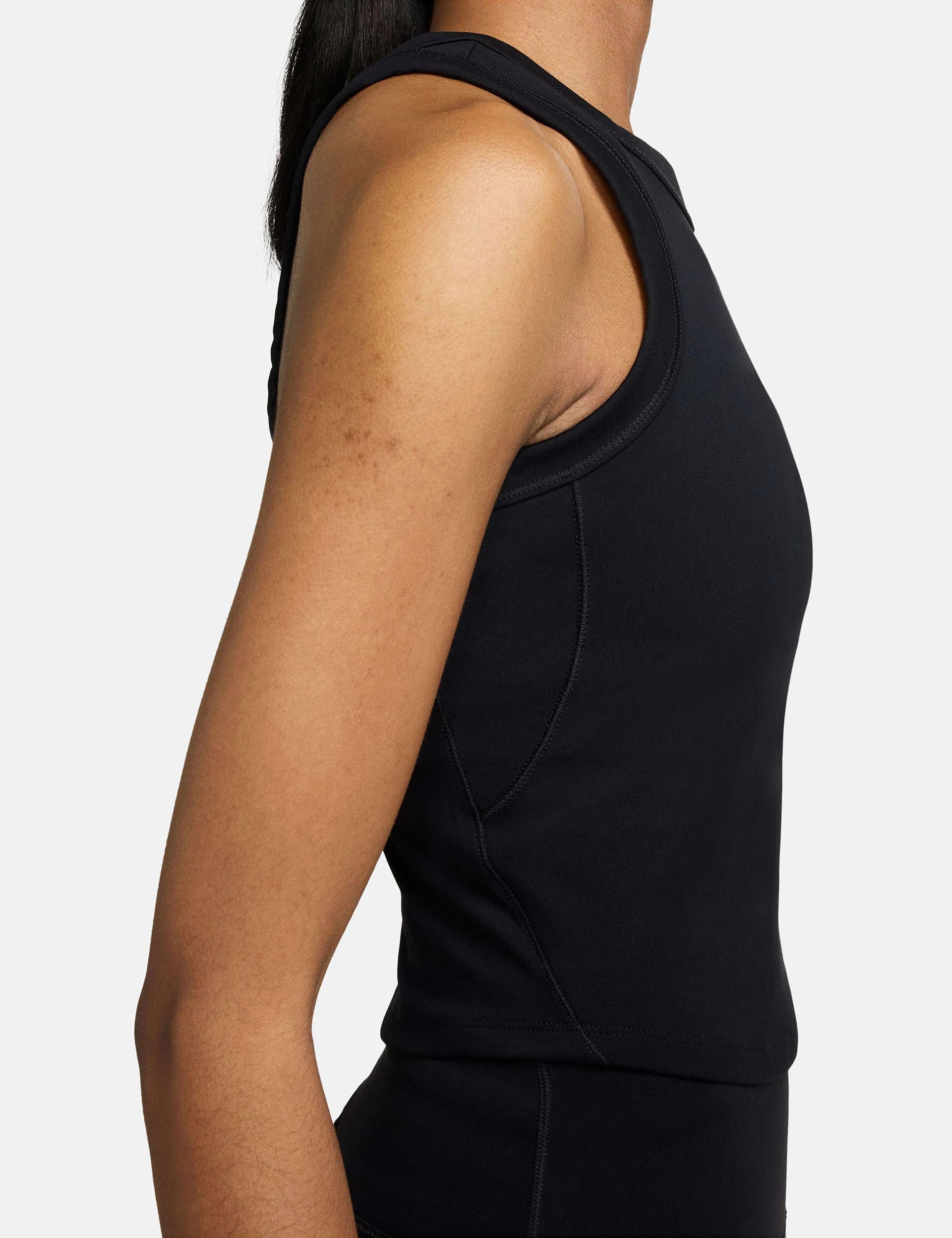 One Fitted Dri-FIT Cropped Tank Top - Black Performance Fit