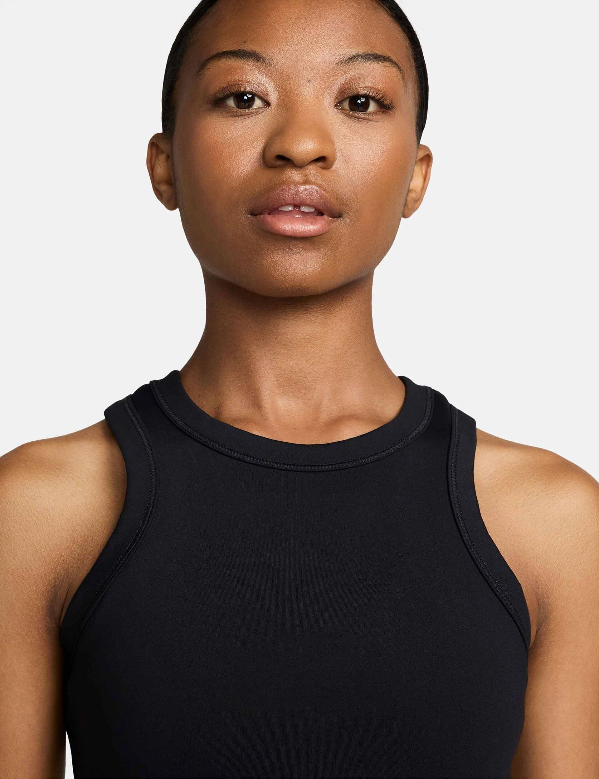 One Fitted Dri-FIT Cropped Tank Top - Black low - ground - clearance