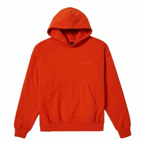 Brixton Embroidered Heavy Weight  Hoodie - Trail Orange Heat Transfer Graphics