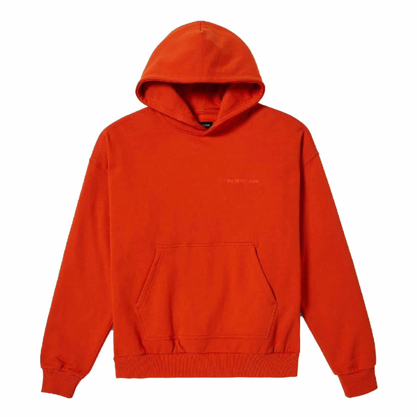 Brixton Embroidered Heavy Weight  Hoodie - Trail Orange Heat Transfer Graphics