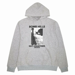 GX1000 - Bomb Hills Not Countries Hoodie Grey/Black Country club style