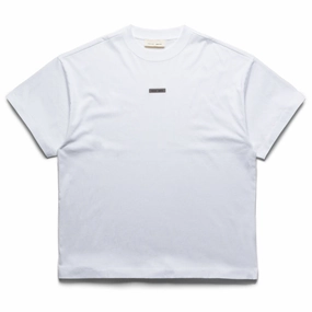 Elderly Elastic waist Fear Of God Essentials Vintage Fit Tee - Bright White