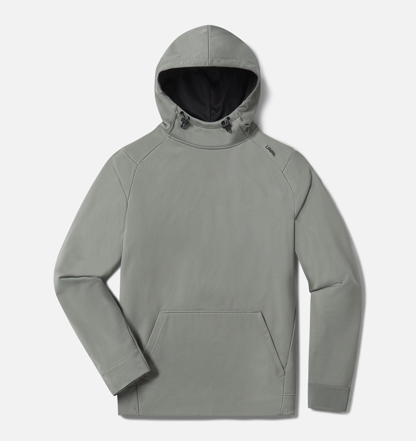 Smooth Interior Lining Layered Panel Design Crossover Hoodie II
