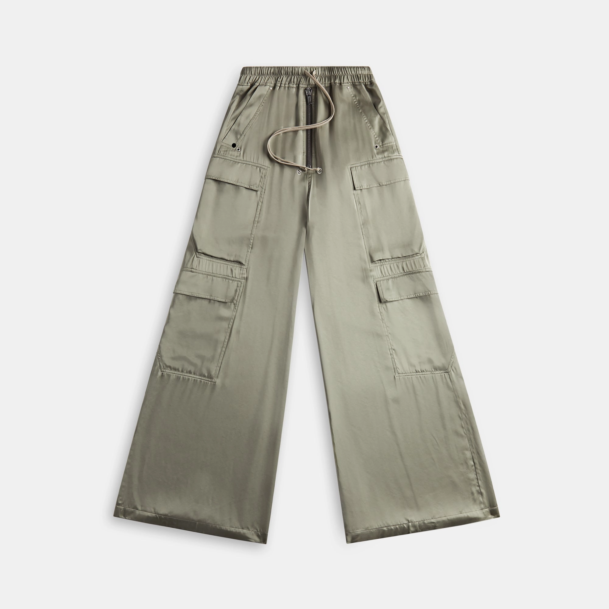 Rick Owens Cargobelas Charmeuse Cargo Pant - Celadon SmoothZipClosure Recycled Polyester