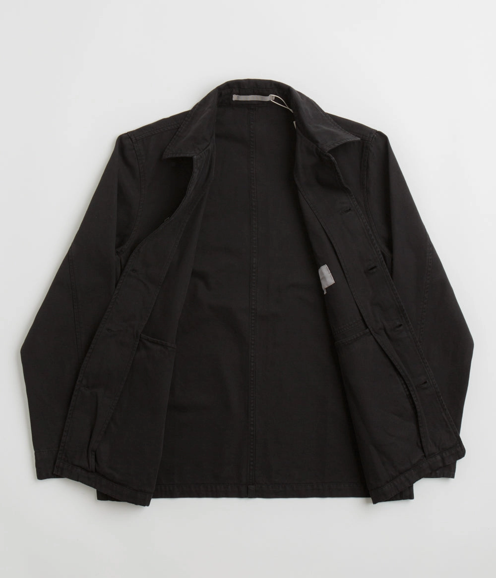 Norse Projects Standard Twill Overshirt - Black Lightweight Padding Snow Proof