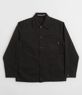 HiddenStorage Weather Control Norse Projects Standard Twill Overshirt - Black