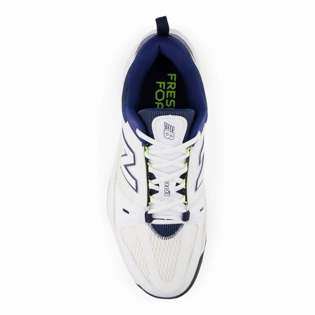 Ergonomic Last Elastic Collar Padding New Balance Men's Fresh Foam MC1007WT White/Navy
