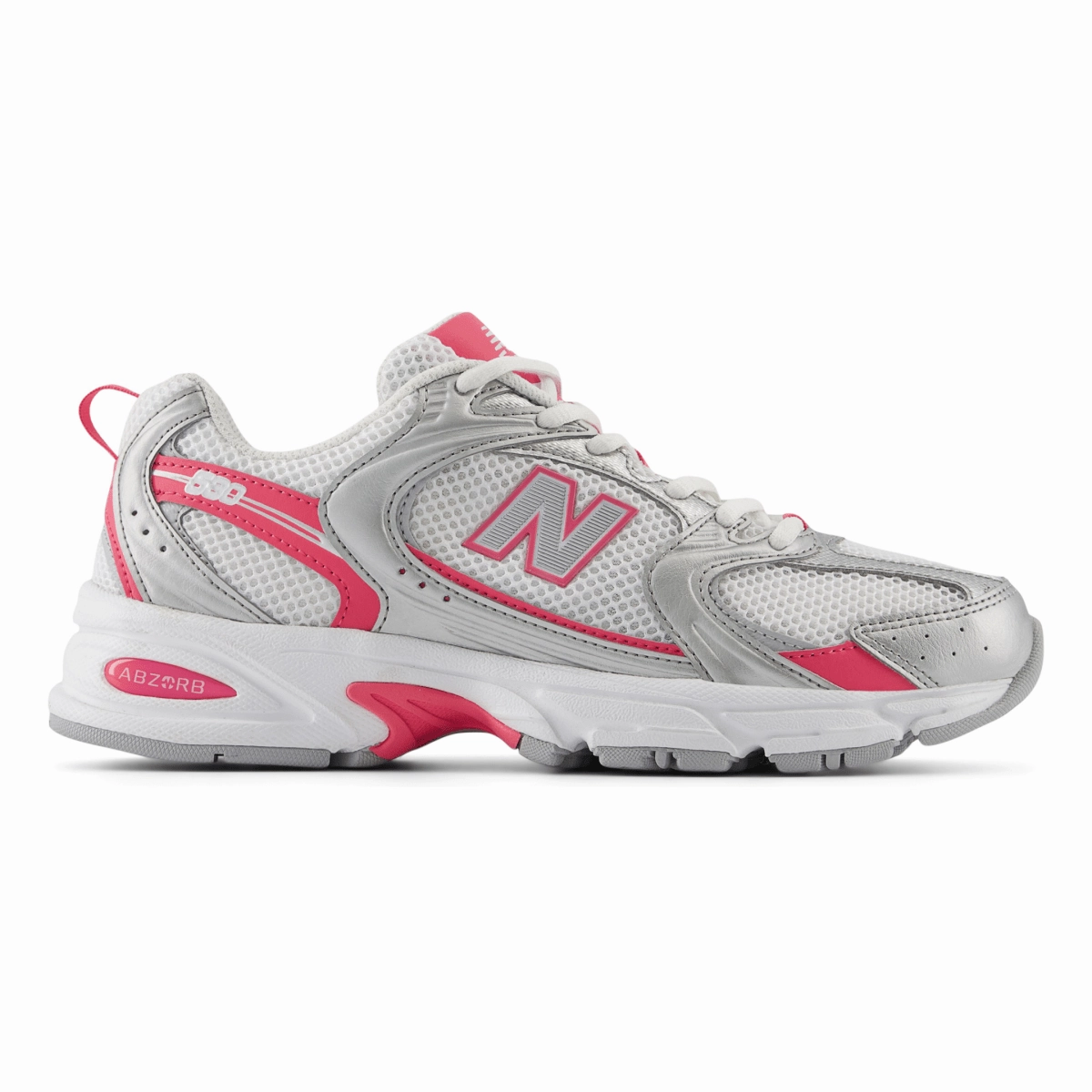 Minimalist Ride Shock Diffusing Heel New Balance Men's U530RSB Silver Metallic/Dragon Berry/White