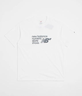New Balance Numeric Stacked Graphic T-Shirt - White sports uniform