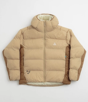 futuristic layering option Nike ACG Lunar Lake Puffer Jacket - Parachute Beige / Summit White
