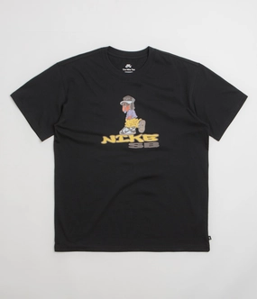Business-wear Year-Round Nike SB Dunk Dog T-Shirt - Black